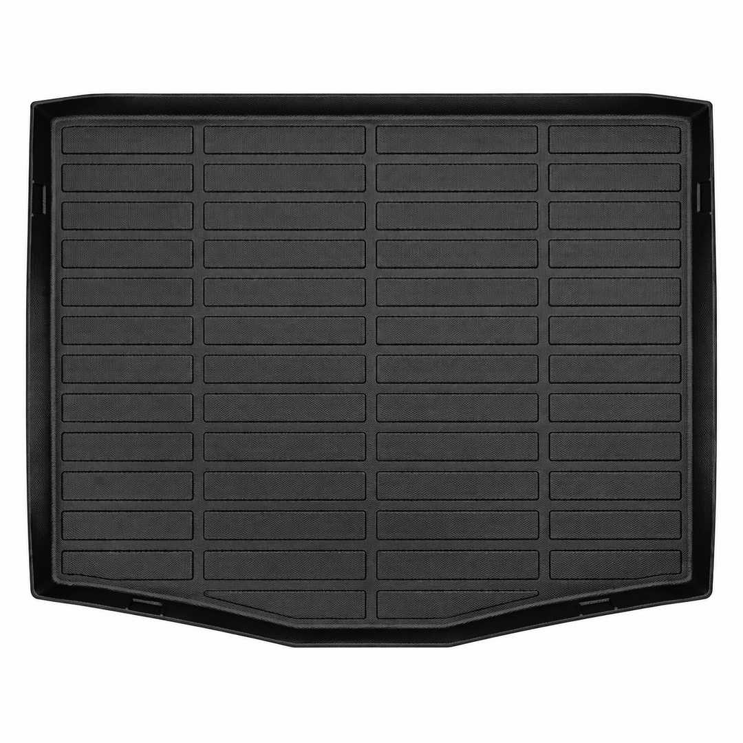 Black TPE Trunk Mat for 2021–2026 Ford Mustang Mach-E on white background