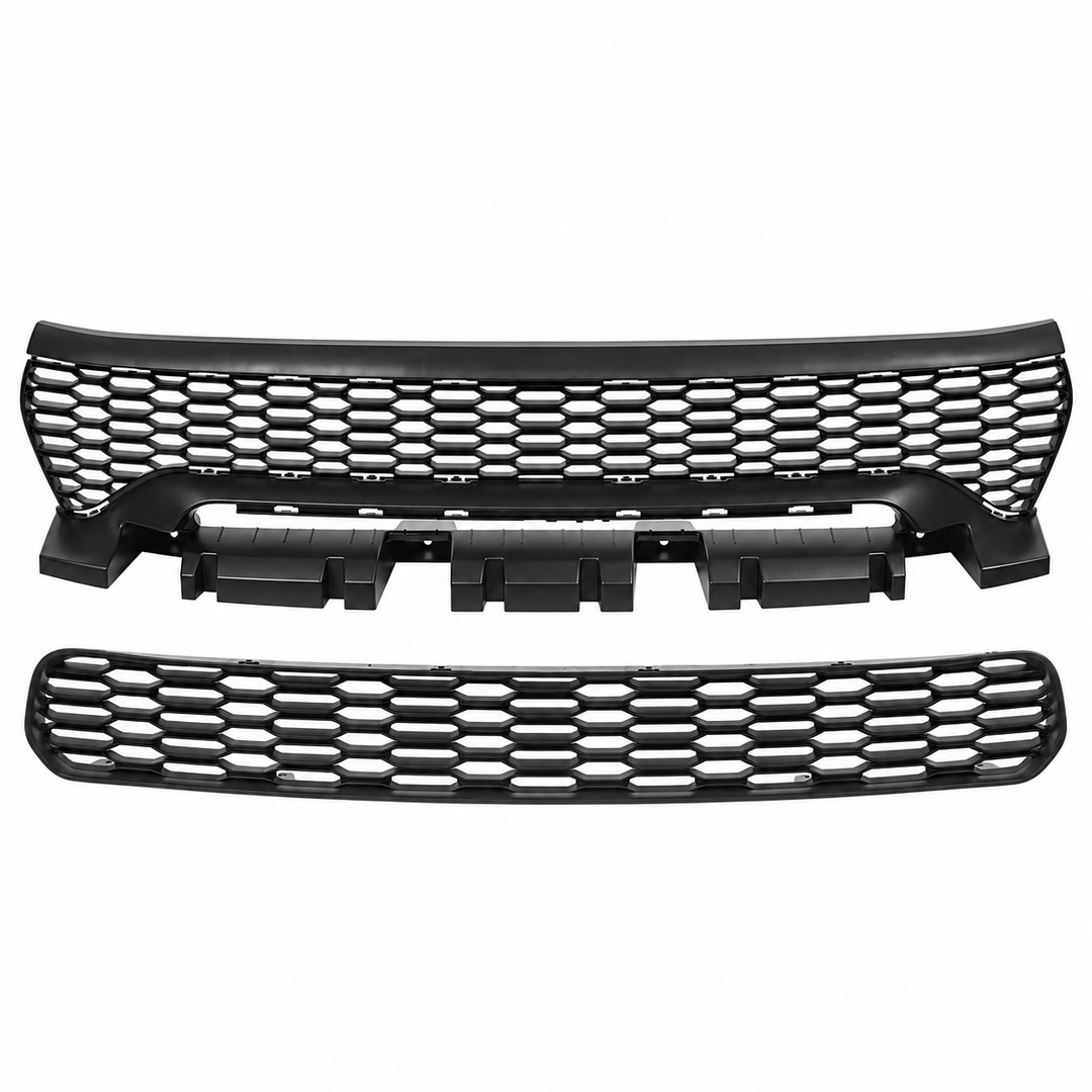 Front Upper & Lower Grille Set for 2020–2023 Dodge Charger Widebody on white background