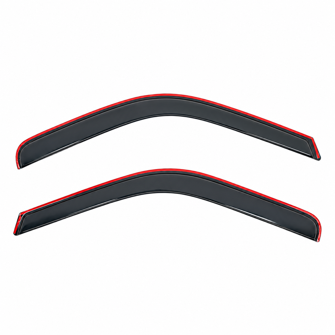 In-Channel Window Visors for 1999–2016 Ford Super Duty Standard Cab — Pair on white background