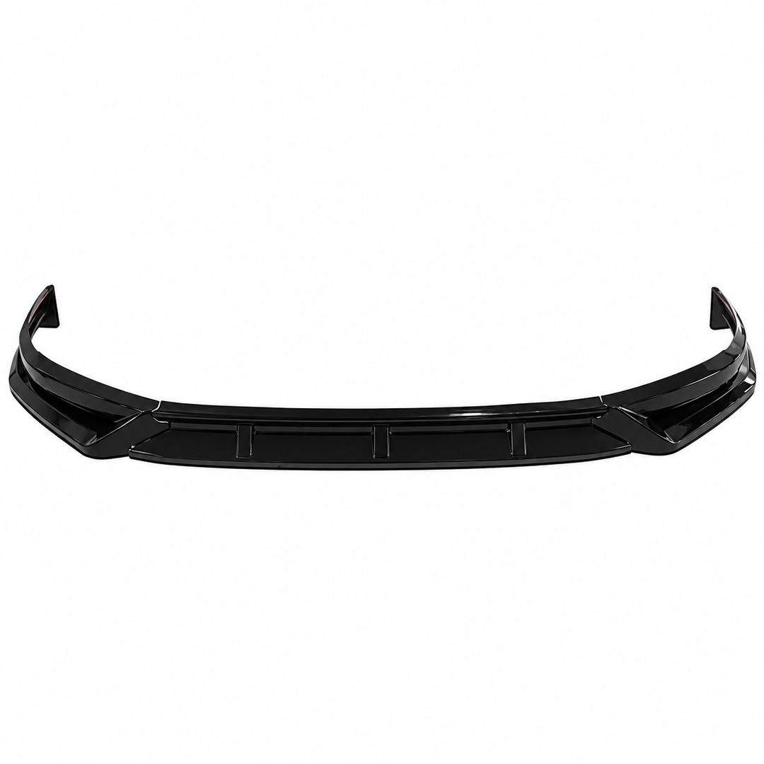 Gloss Black Front Bumper Lip for 2023–2026 Honda Accord — 3 Pieces on white background