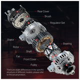 Alternator for Lexus RX330 2004 2005 2006 3.3L V6 30 A 12V 6-Groove Pulley - product image 4