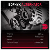 Alternator For 2014-17 Honda Odyssey 3.5l 130a 12v 6-groove Clutch Pulley - product image 3
