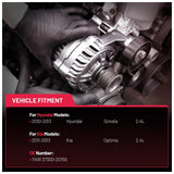 Alternator for Kia Sorento 2.4L 2011-2012 and Hyundai Sonata 2.4L 2010-2012 11491 37300-2G150 - product image 2