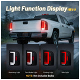 Smoke Lens LED Tail Lights for 2007-2014 Chevy Silverado 1500 2500 Black Lamps - product image 3