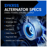 for Subaru Legacy Outback 2000-2004 Forester 2003-2005 2.5L Alternator 13889 - product image 2