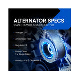 Alternator for 1983-1986 GMC K1500 6.2L Diesel High Output 140 Amp 1100257 7272-12 - product image 3