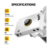 High Torque Mini Starter SBC BBC for Chevy 4HP 350 454 Block 153 168 Tooth 18493 - product image 4