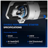 Starter for 2013-2019 2.5L Taurus 13-17 2.0L Fusion 13-20 2.0L 12V - product image 2