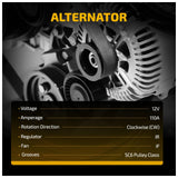 Alternator for Kia Forte LX Sedan 4-Door 2.0L 2010 37300-25201 37300-2G100 11189N - product image 3