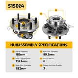 Front Wheel Hub Bearing Assembly 515024 For Chevy Tahoe GMC Yukon 4WD 1995-2000 - product image 4
