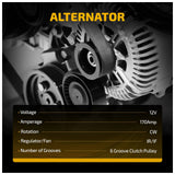 Alternator 6-Groove 180A for 2006-2007 BMW 525i 2.5L 3.0L 525xi 530i 3.0L 11260 - product image 4