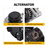 Alternator for 2016-2022 Honda Pilot 3.5L 135 Amp 12V CW 6-Groove 31100-R8A-A01 11672 - product image 2