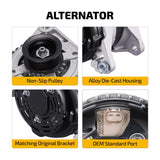 Alternator 136 Amp 12 Volt Clockwise 6 Groove for 07-10 Chrysler Sebring 2.7L 11285R - product image 2