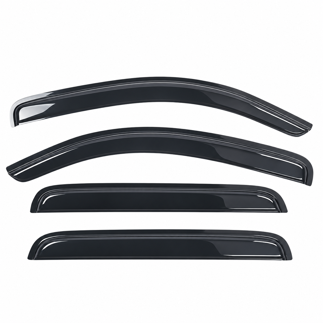 2005–2015 Toyota Tacoma Double Cab Smoke Window Visors — 4-Piece on white background