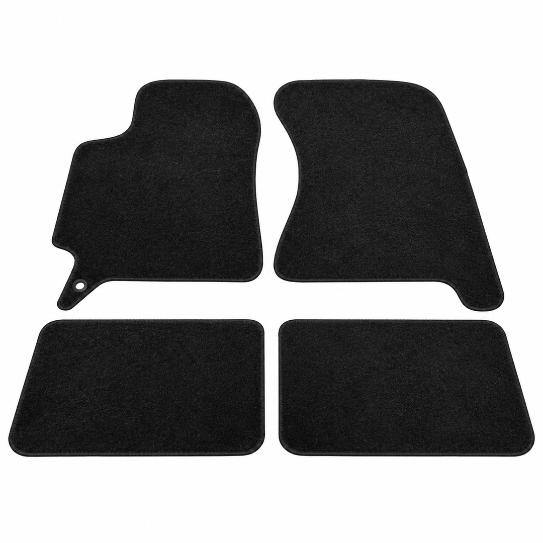 Black Nylon Floor Mats for 2002–2007 Subaru Impreza WRX & STI — 4 Pieces on white background