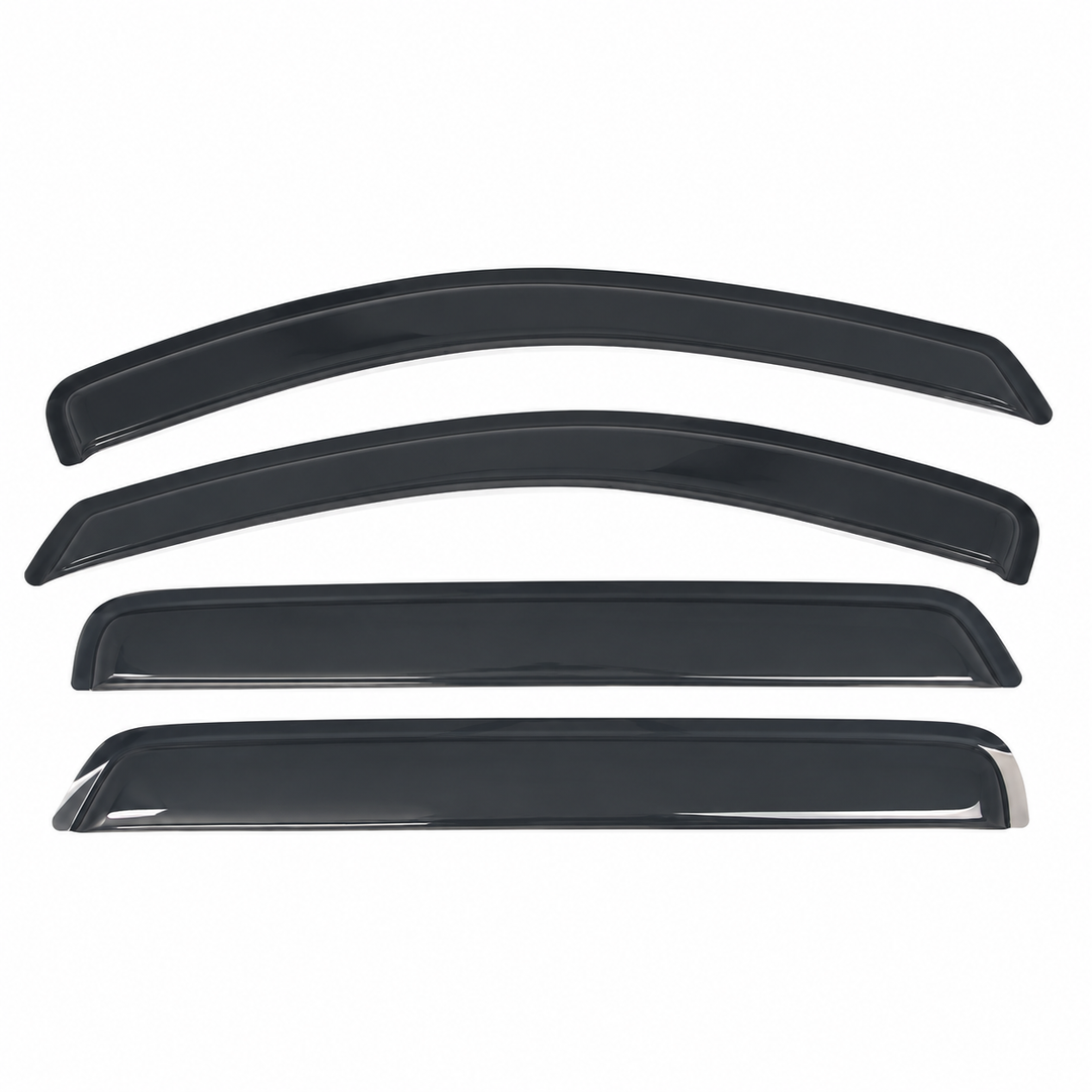 2007–2012 Hyundai Santa Fe Smoke Window Visors — 4-Piece Acrylic Set on white background