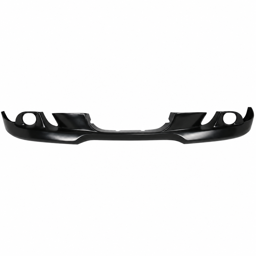 2004–2007 BMW E60 Pre-LCI Front Bumper Lip — Black Polyurethane on white background