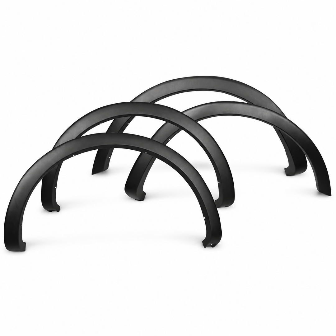 2009–2014 Ford F-150 Black Fender Flares — 4-Piece Set on white background