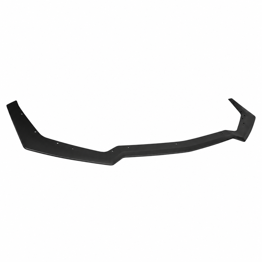 Black PP Front Splitter for 2018–2023 Ford Mustang GT on white background