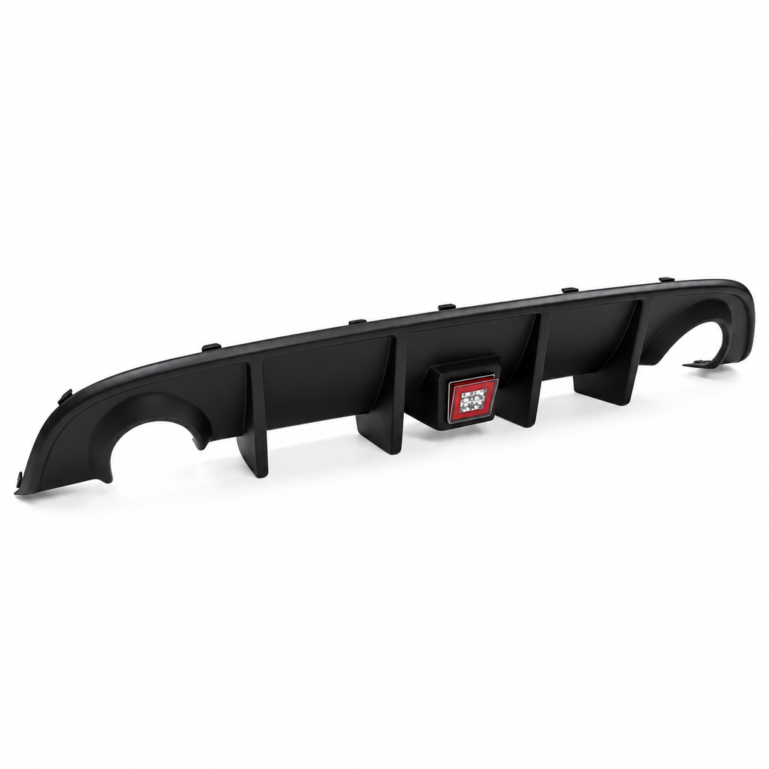 Rear Diffuser with Red LED Brake Light for Select 2015–2023 Dodge Charger on white background