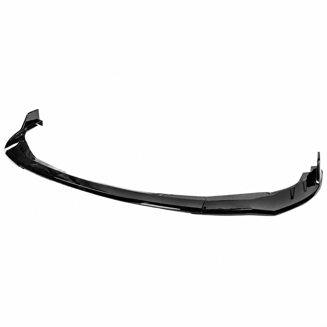 2020–2026 Toyota Corolla L / LE / XLE Gloss Black Front Bumper Lip on white background