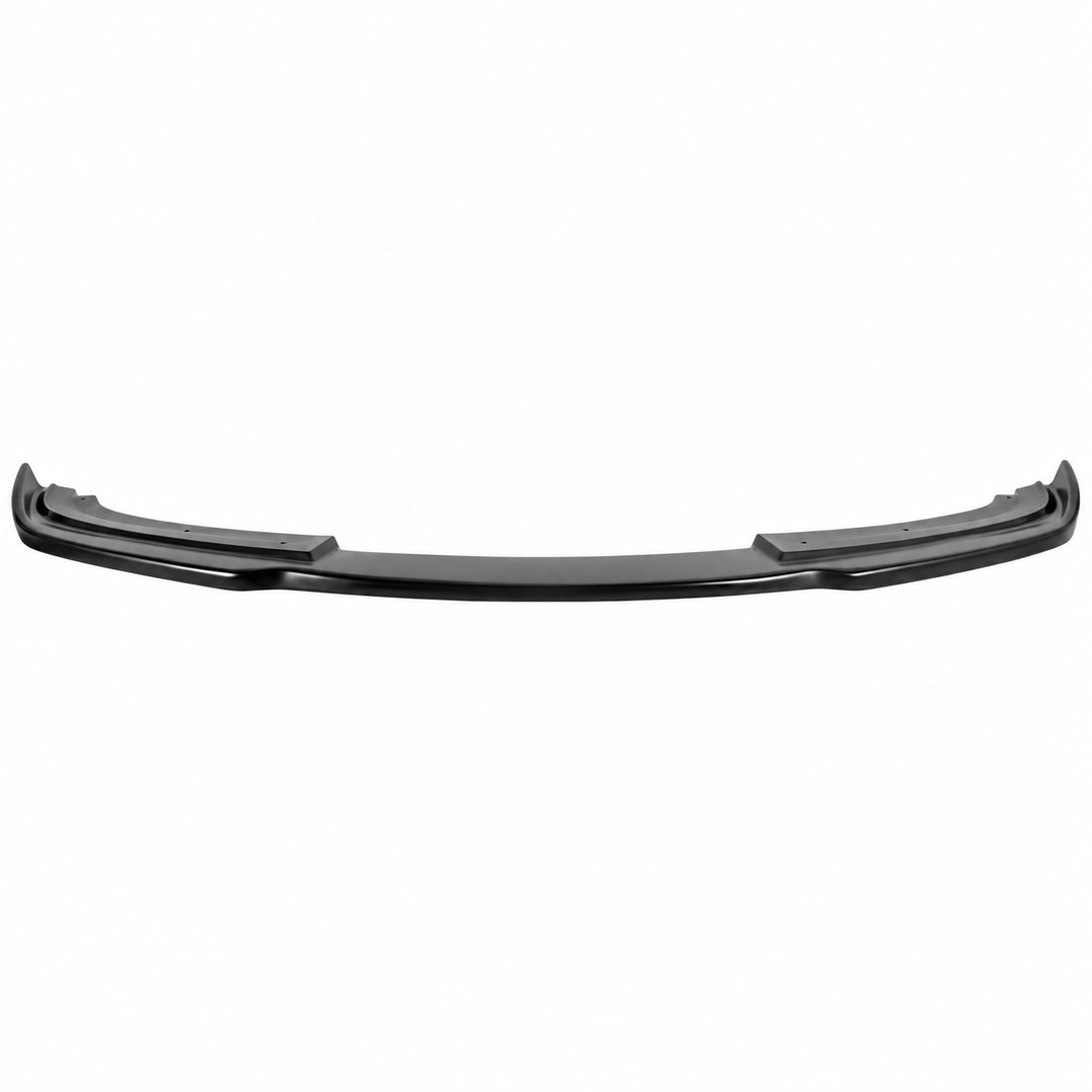2009–2012 BMW E90 LCI Front Bumper Lip — Black Polyurethane on white background