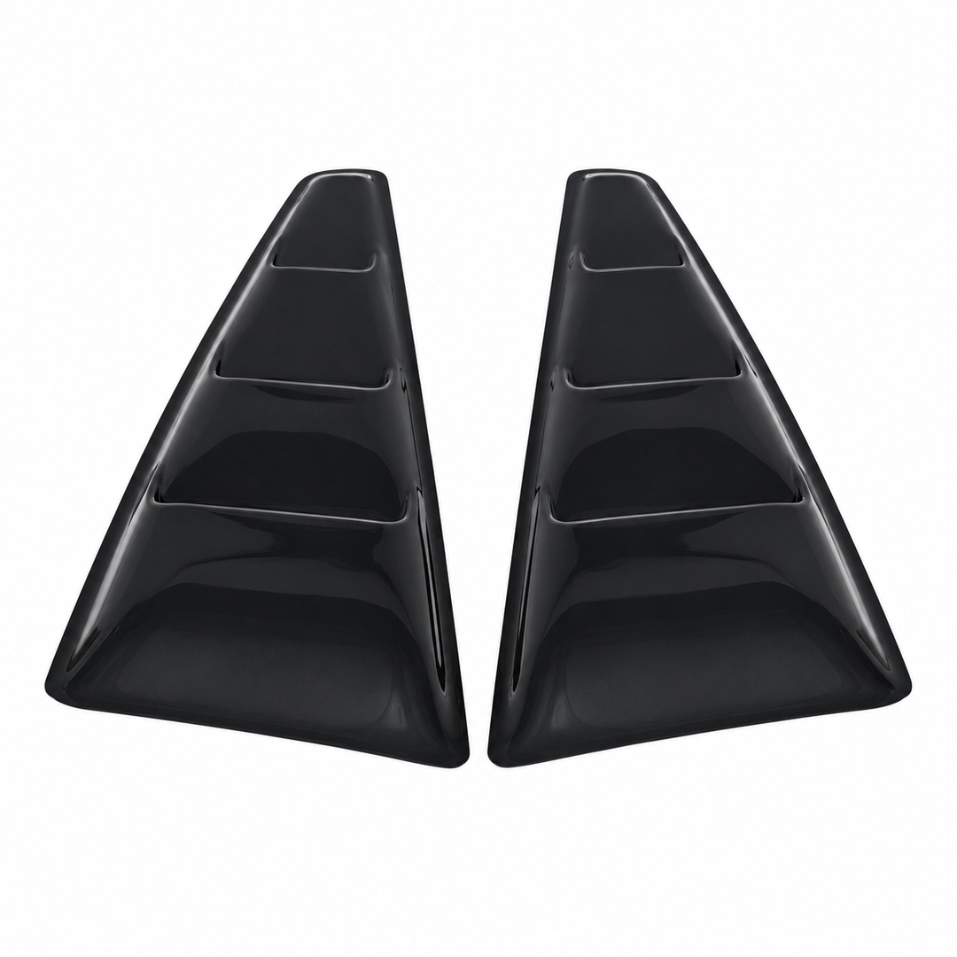Rear Window Louver Covers for 2005–2014 Ford Mustang Coupe — Pair on white background