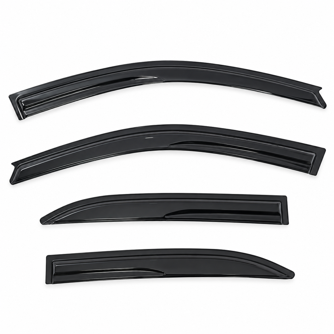 2003–2008 Toyota Corolla Sedan Smoke Window Visors — 4 Pieces on white background