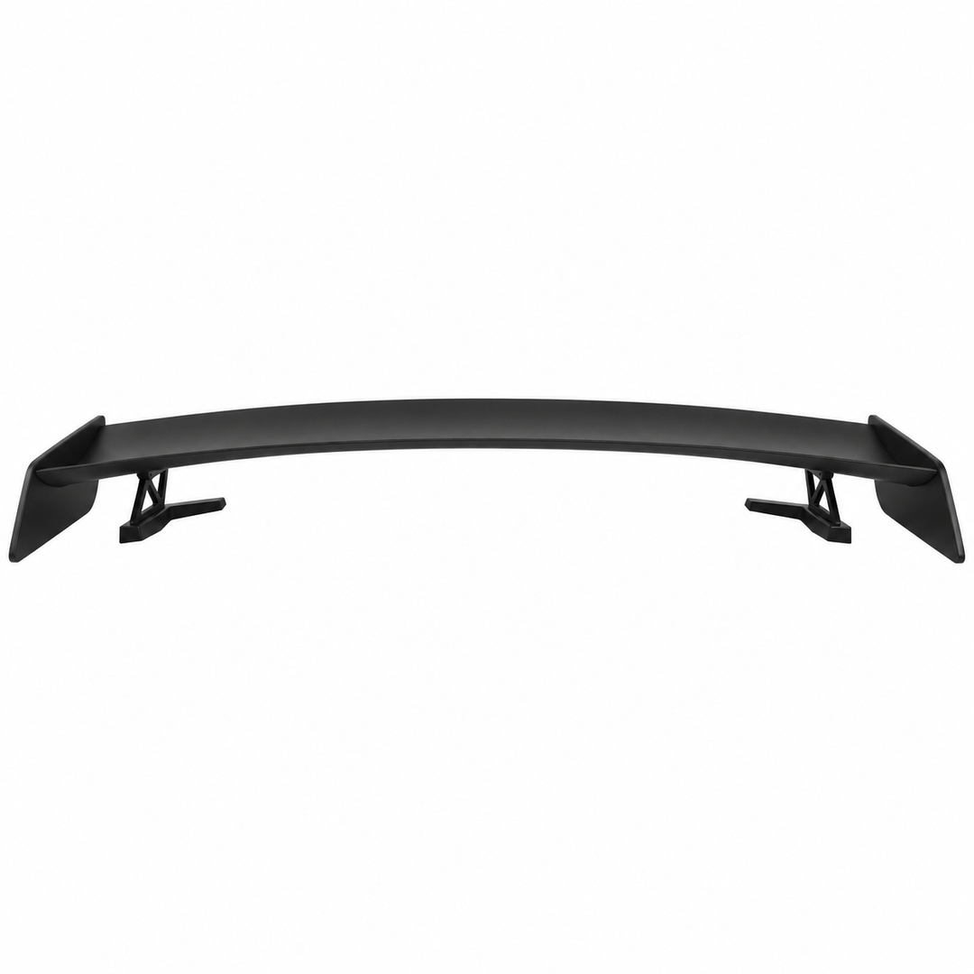 2015–2023 Ford Mustang Trunk Spoiler — Matte Black ABS on white background