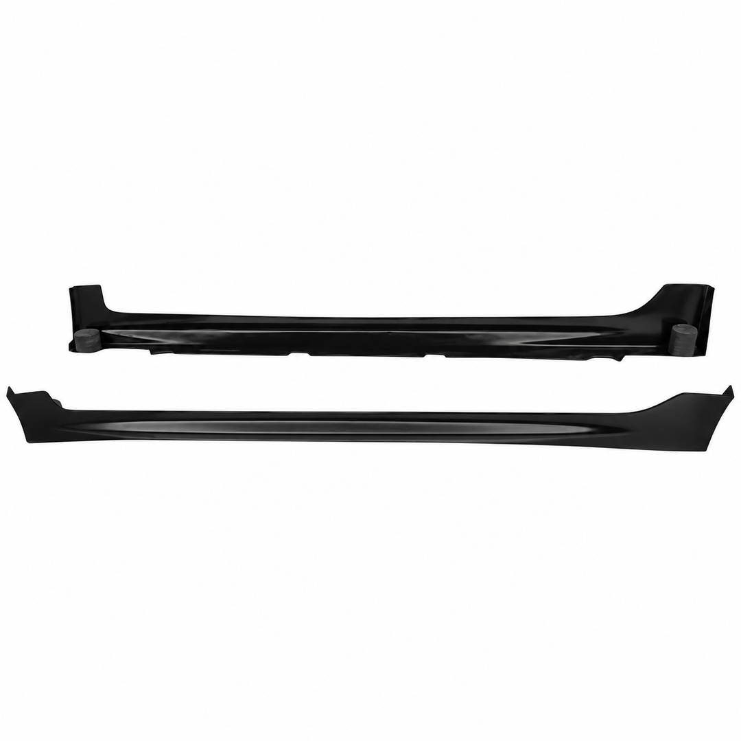2006–2011 Honda Civic Coupe Side Skirts — Black Polyurethane Pair on white background