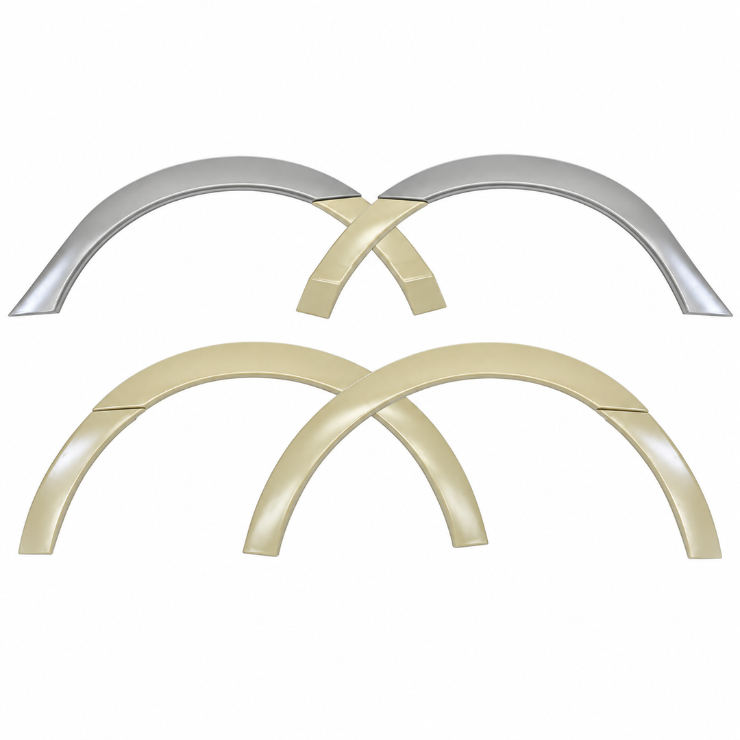 4-Piece Fender Flare Set for 2006–2011 Honda Civic Sedan – Unpainted ABS on white background
