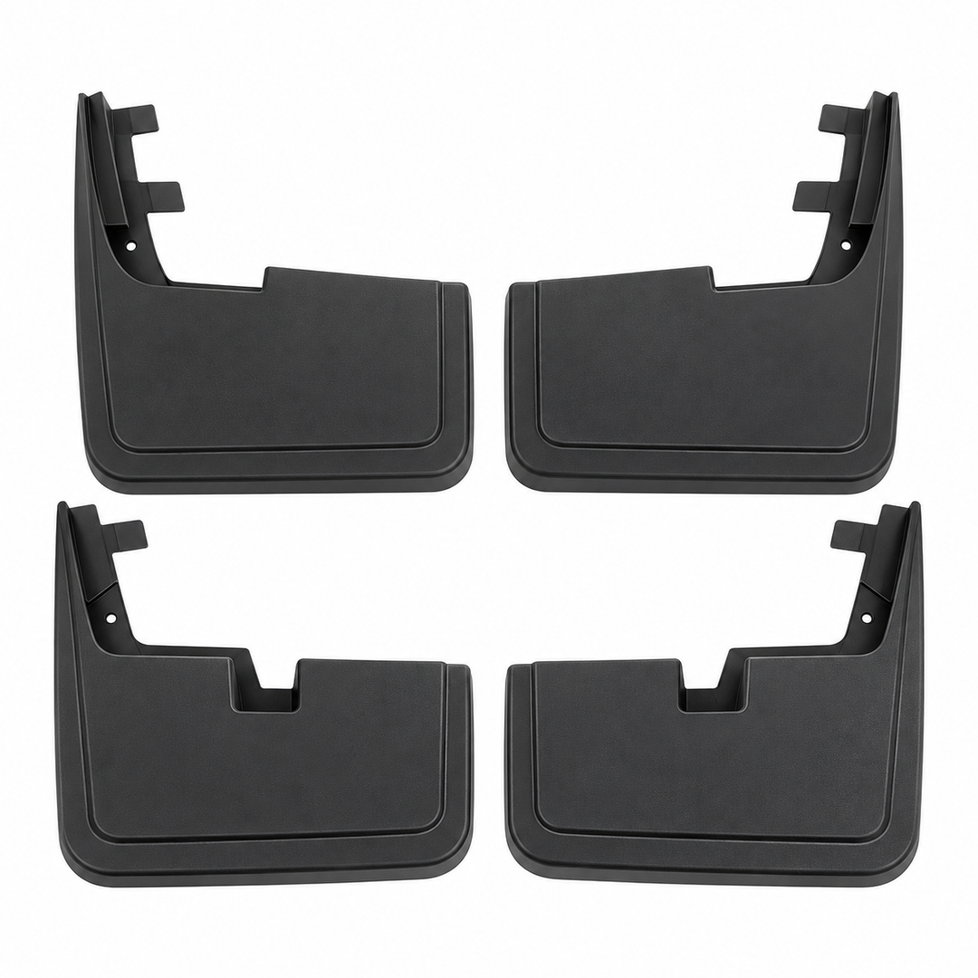 Black Mud Flaps for 2015–2020 Ford F-150 — 4 Pieces on white background
