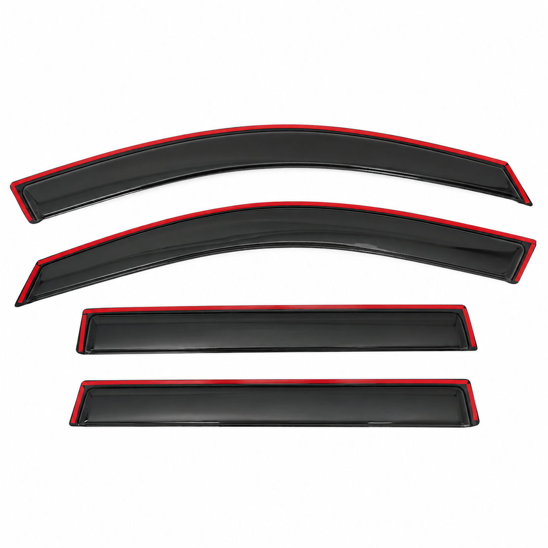 In-Channel Window Visors for Mitsubishi Outlander & Outlander PHEV — 4 Pieces on white background