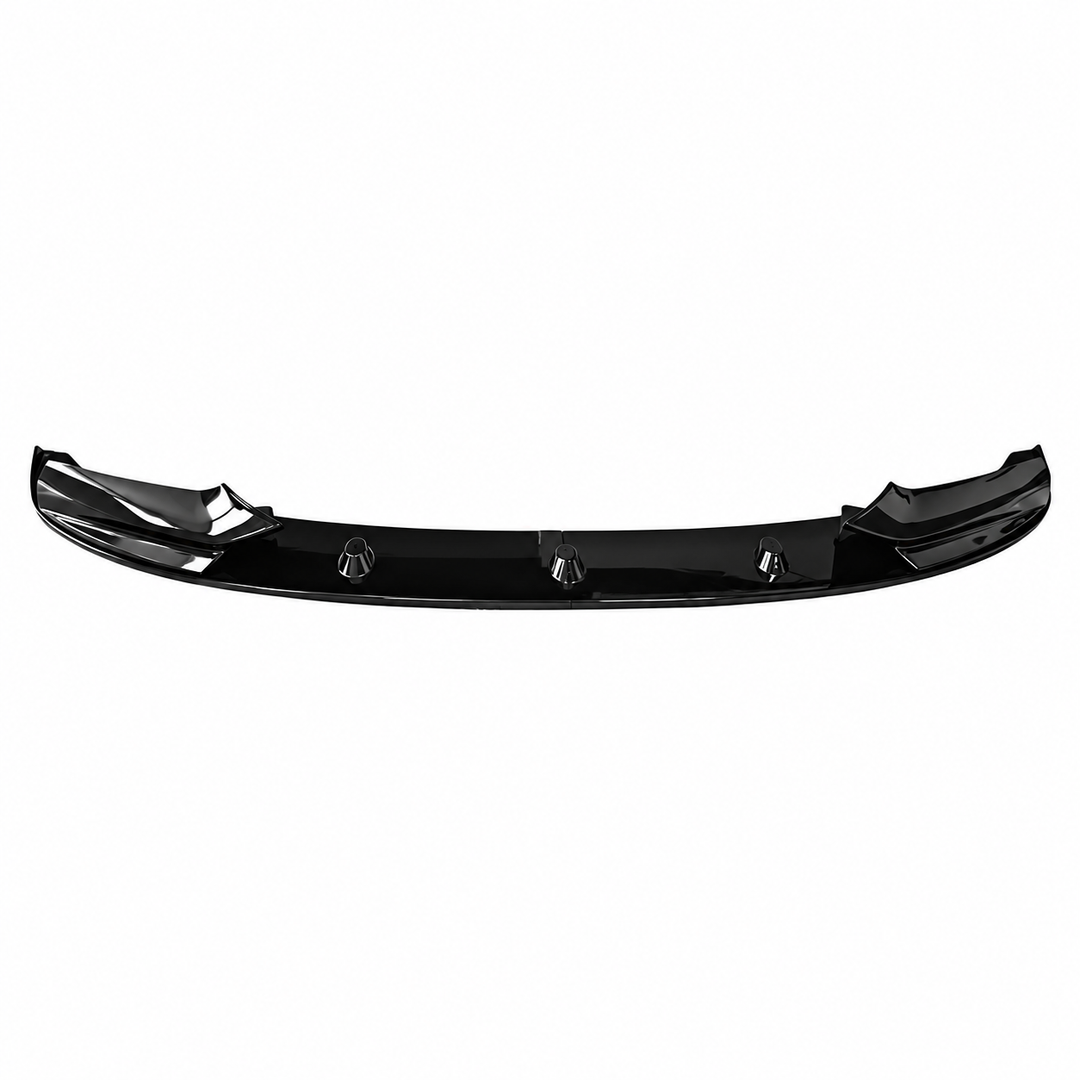 2011–2016 BMW 5-Series F10 M Sport Gloss Black Front Bumper Lip on white background