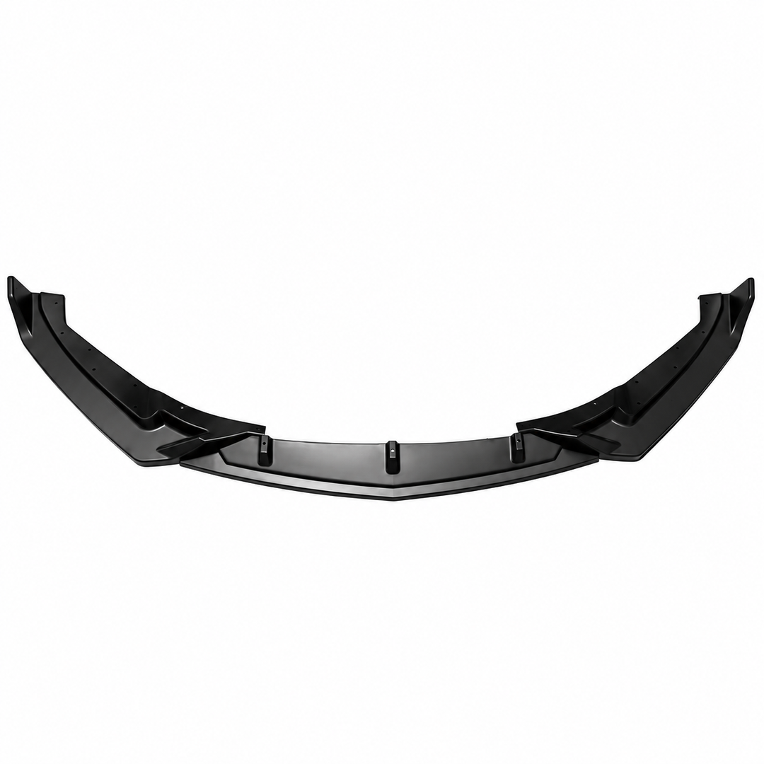 3-Piece Front Bumper Lip for 2025–2026 Cadillac CT5 Premium Luxury – Matte Black on white background