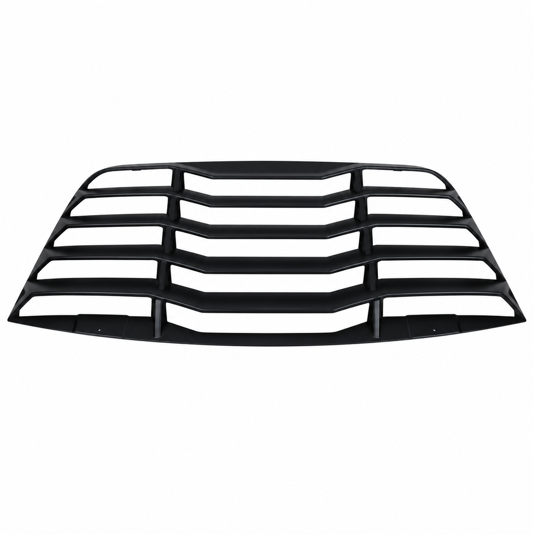 2008–2023 Dodge Challenger Rear Window Louver — Matte Black on white background