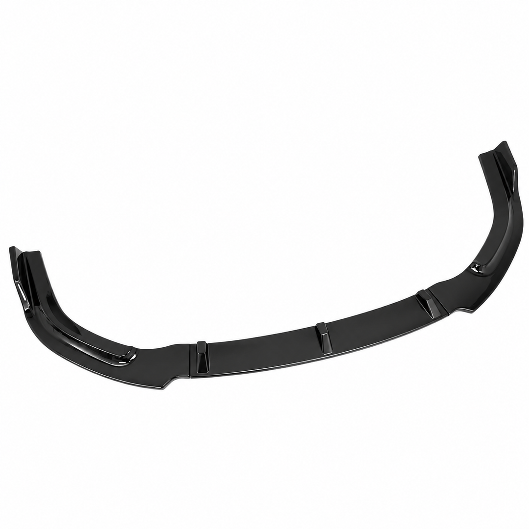 2006–2008 Honda Civic Sedan Front Bumper Lip — Gloss Black 3-Piece on white background