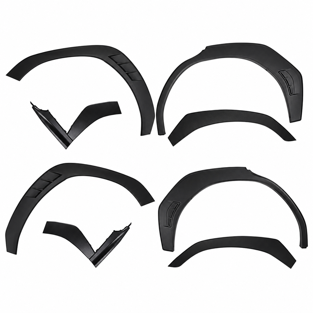 2022–2026 Subaru WRX Fender Flares — Matte Black 8-Piece Set on white background