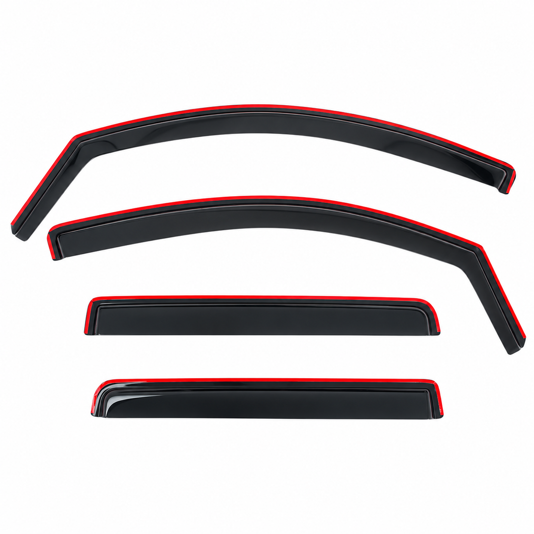 2004–2015 Nissan Titan Crew Cab In-Channel Window Visors — 4-Piece Set on white background