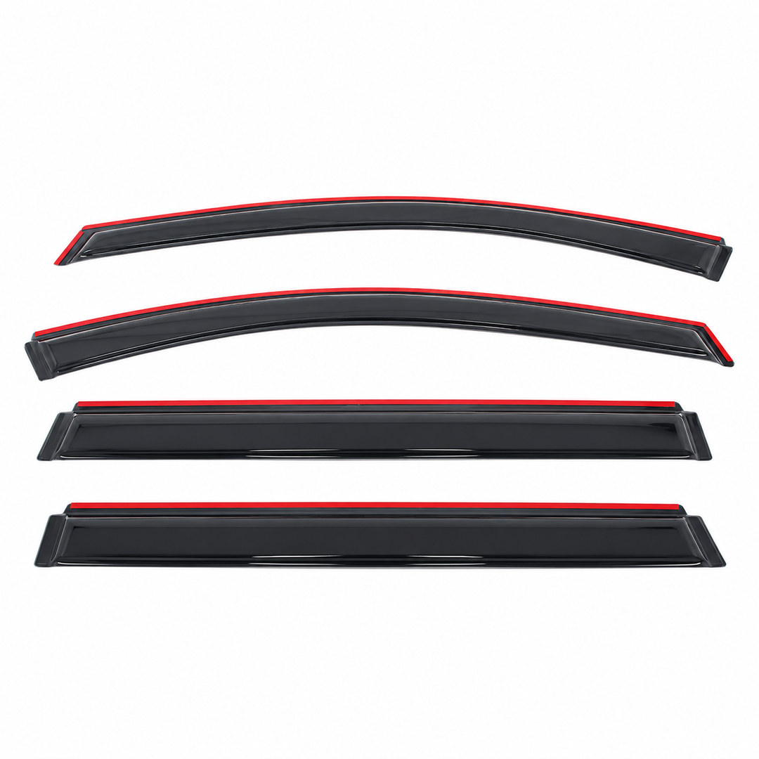 2013–2020 Nissan Pathfinder In-Channel Smoke Window Visors on white background