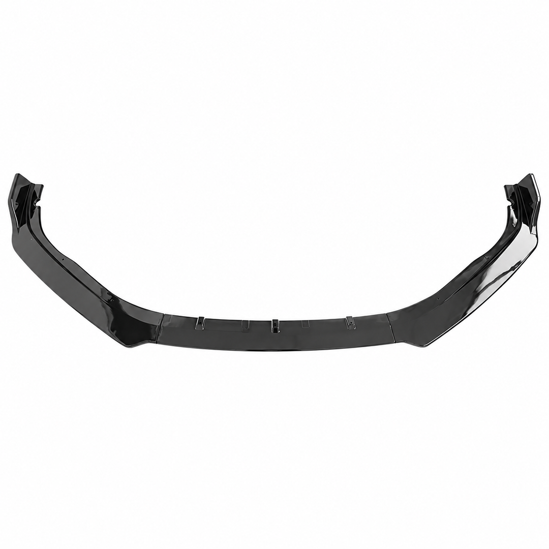 3-Piece Gloss Black Front Bumper Lip for 2018–2020 Honda Accord on white background