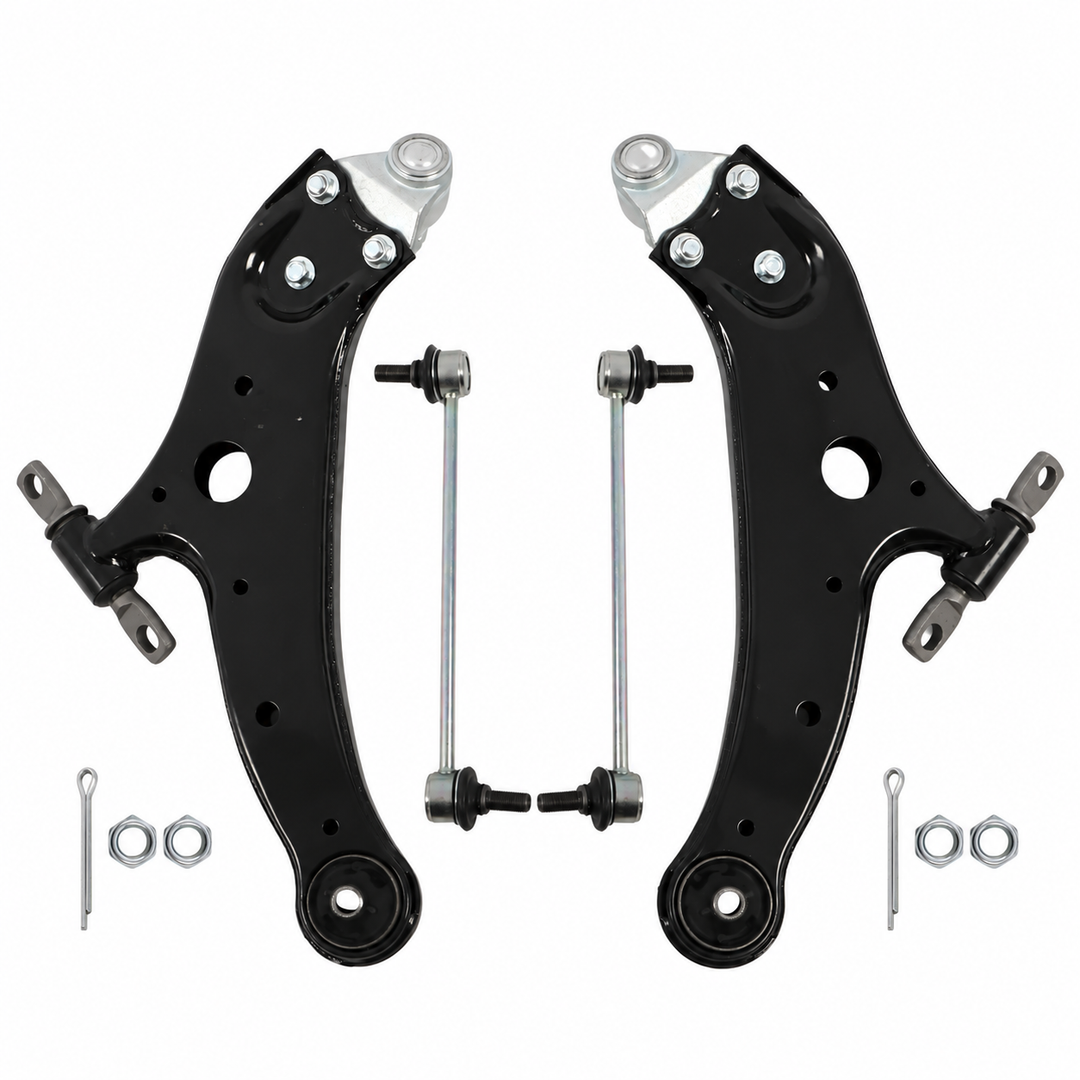 4-Piece Front Lower Control Arm and Sway Bar Link Kit for Highlander Venza Lexus RX