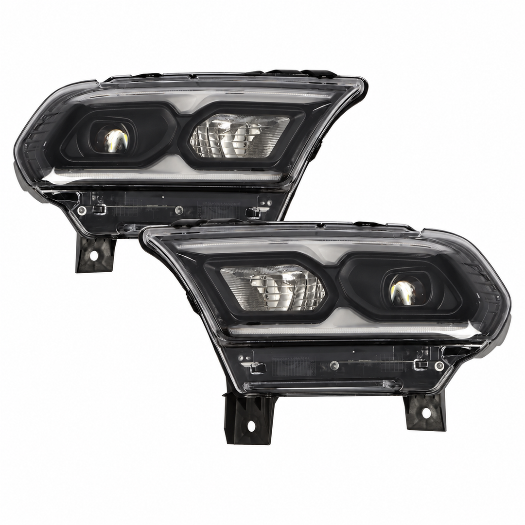 Black LED Projector Headlight Pair for 2021–2025 Dodge Durango Without AFS