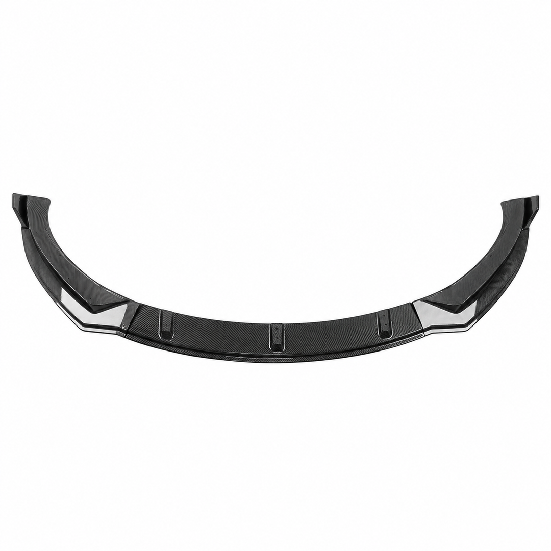 2024–2026 Tesla Model 3 Carbon Fiber Print Front Bumper Lip on white background