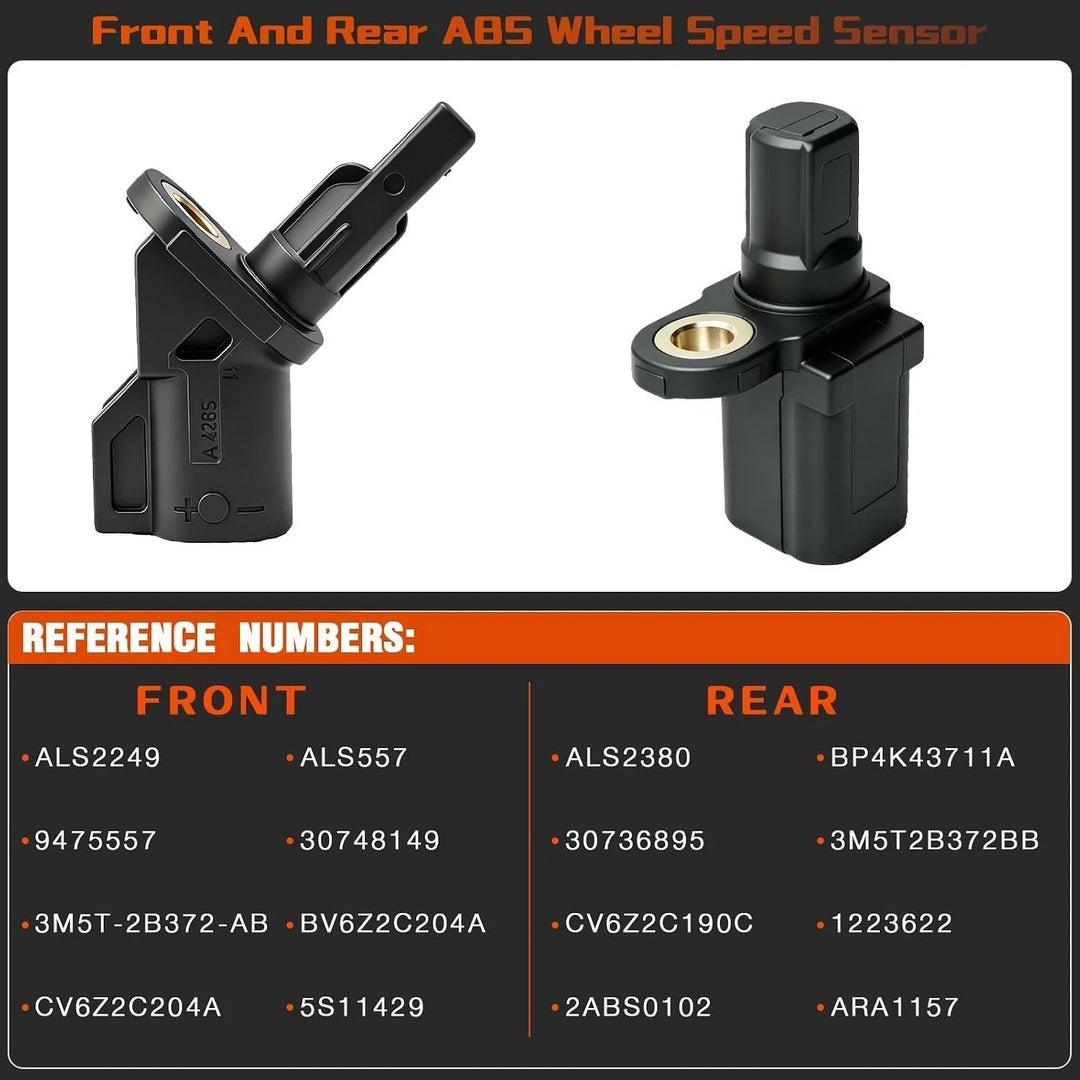 4-Piece ABS Wheel Speed Sensor Set for 2012-2019 Ford Escape Focus Volvo BM5T-2B372-AA - view 3