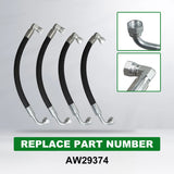 4 Hydraulic Hoses 8 O-rings 8 Metal Washers for John Deere AW29374 – product image 5