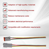 4 Pin 14 AWG Assembled Waterproof Connector 6 Inch Wire Kit – product image