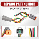 4 Pin 14 AWG Assembled Waterproof Connector 6 Inch Wire Kit – product image 3