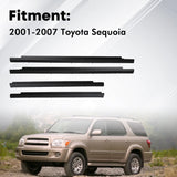 4pc Weatherstrip Window Moulding Trim Seal Belt for Toyota Sequoia 2001-2007 75710-0C010 – product image 8