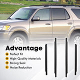 4pc Weatherstrip Window Moulding Trim Seal Belt for Toyota Sequoia 2001-2007 75710-0C010 – product image 9